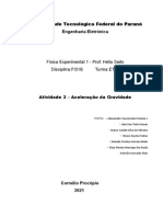 Relatorio 3 - Aceleracao Da Gravidade