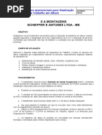 Procedimentos Operacionais para Trabalhos em Altura SA