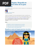 Biografía en Cuento de Cleopatra para Los Niños