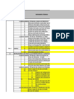 Listado de Documentacion de Expediente Técnico Fitel