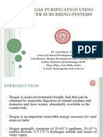 Biogas Purification Using Water Scrubbing Systems - DR VK Vijay, IIIT Delhi