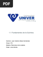 1.1 Fundamentos de La Química.