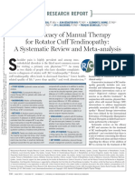 The Efficacy of Manual Therapy For Rotator Cuff Tendinopathy: A Systematic Review and Meta Analysis