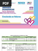 Cuarta Unidad Pedagógica Creciendo en Valores 7mo A 9no Grado