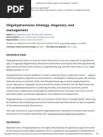 Oligohydramnios - Etiology, Diagnosis, and Management - UpToDate