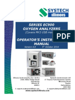 Series Ec900 Oxygen Analyzers Operator'S Instruction Manual: (Covers MK3 USB Models)