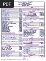 Techno Pharma Co - LTD Price List: Item Price Item Price