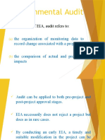 Environmental Audit: in The Context of EIA, Audit Refers To