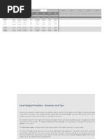 Excel Budget Template: Project Start Date Scroll To Week #