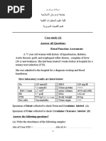 Case Study (1) Answer All Questions Renal Function Assessment