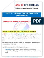 Unit 1 Digital Documentation Class 10 IT CODE 402