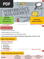 Study Notes - PM - F5 - Performance Management