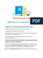 11++Vocabulary+Word+List Tutor