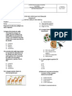 EVALUACIÓN CIENCIAS NATURALES 9°tercer Periodo