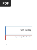 Team Building: Psychometric Analyst & Trainer: Tina Karkhanis