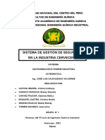 Sistema de Gestión de Seguridad en La Industria Cervecera