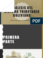 Análisis Del Sistema Tributario Boliviano 1ra Parte