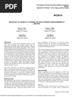 IPC2010-31273 IPC2010-: The Effect of Sample Flattening On Yield Strength Measurement in Line Pipe