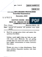 BEGE-104/EEG-04: Elective Course: English Bege-104: English For Business Communication (Ebc)