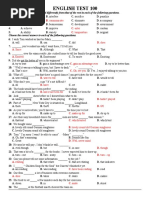 English Test 100: Choose The Word Which Is Stressed Differently From That of The Rest in Each of The Following Questions