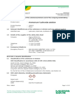 Safety Data Sheet: Ammonium Hydroxide Solution