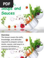 Stocks, Soups and Sauces