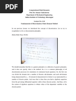 Computational Fluid Dynamics Prof. Dr. Suman Chakraborty Department of Mechanical Engineering Indian Institute of Technology, Kharagpur