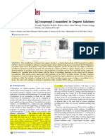 Crystallization of Poly (2-Isopropyl-2-Oxazoline) in Organic Solutions