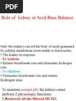 Role of Kidney in Acid-Base Balance