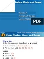 Warm Up Problem of The Day Lesson Presentation