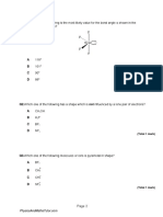 Shapes of Simple Molecules - Ions 5 QP