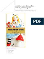 Alicia en El País de Las Maravillas Muñeca Amigurumi Patrón de Ganchillo Gratis