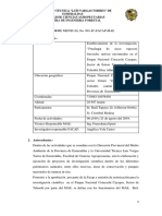 INFORME - AGOSTO - 2019 No.001-ESTABLECIMIENTO PROYECTO