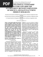 Organizational Citizenship Behavior Towards The Environment Between Employees of Service and Manufacturing Firms in Semarang