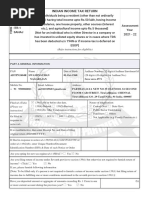 Indian Income Tax Return: (Refer Instructions For Eligibility)