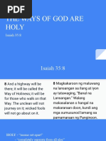 The Ways of God Are Holy 1