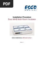 Esco Miri® Multi-Room Incubator: Installation Procedure