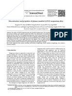 Microstructure and Properties of Plasma Remelted AZ91D Magnesium Alloy