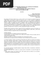 Peñas, Olga. Ecuador Moratoria Deuda Odiosa Informe Final Reseña. Español 5 Páginas.