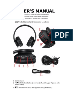 User'S Manual: (1) Product Control and Connector Locations