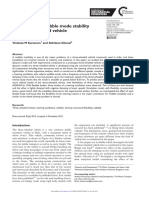 Studies On The Wobble Mode Stability of A Three-Wheeled Vehicle