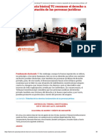 (Jurisprudencia Básica) TC Reconoce El Derecho A La Buena Reputación de Las Personas Jurídicas - LP