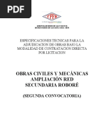 Especificaciones Tecnicas Red Secundaria Robore - 2da Convocatoria