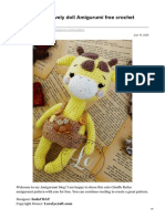 Giraffe Rufus Lovely Doll Amigurumi Free Crochet Pattern