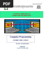 Com 113 Intro To Computer Programming Theory