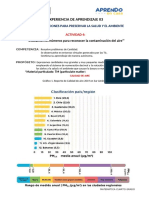 Experiencia de Aprendizaje 03: Asumimos Acciones para Preservar La Salud Y El Ambiente