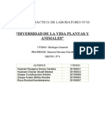 Biologia Laboratorio, Diversidad Ded La Vida Plantas y Animales, F1