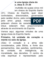 As Virtudes de Uma Igreja Cheia Do Espírito Santo. Atos 4.32-35