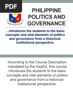 Unit 1 Lesson 1 Philippine Politics and Governance