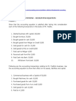 Problem 1 Accounting Equation